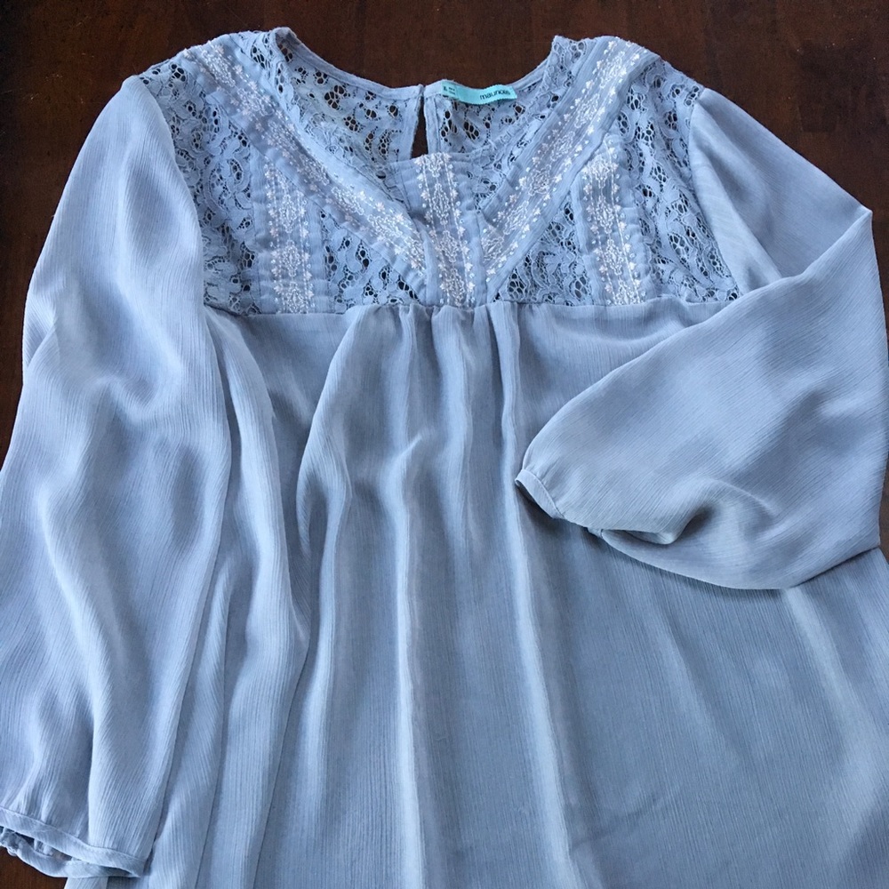 Light grey lace blouse